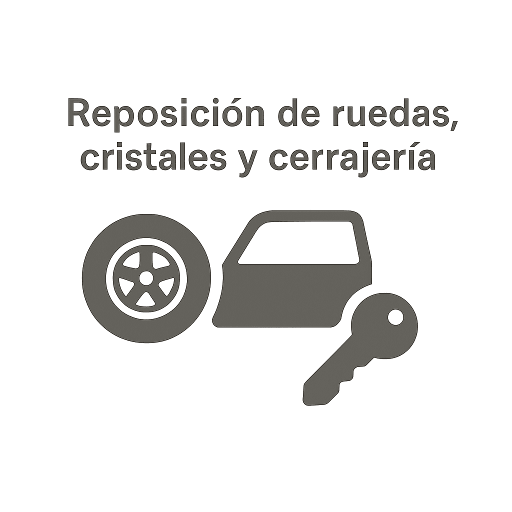 Reposición de Ruedas, Cristales y Cerrajería